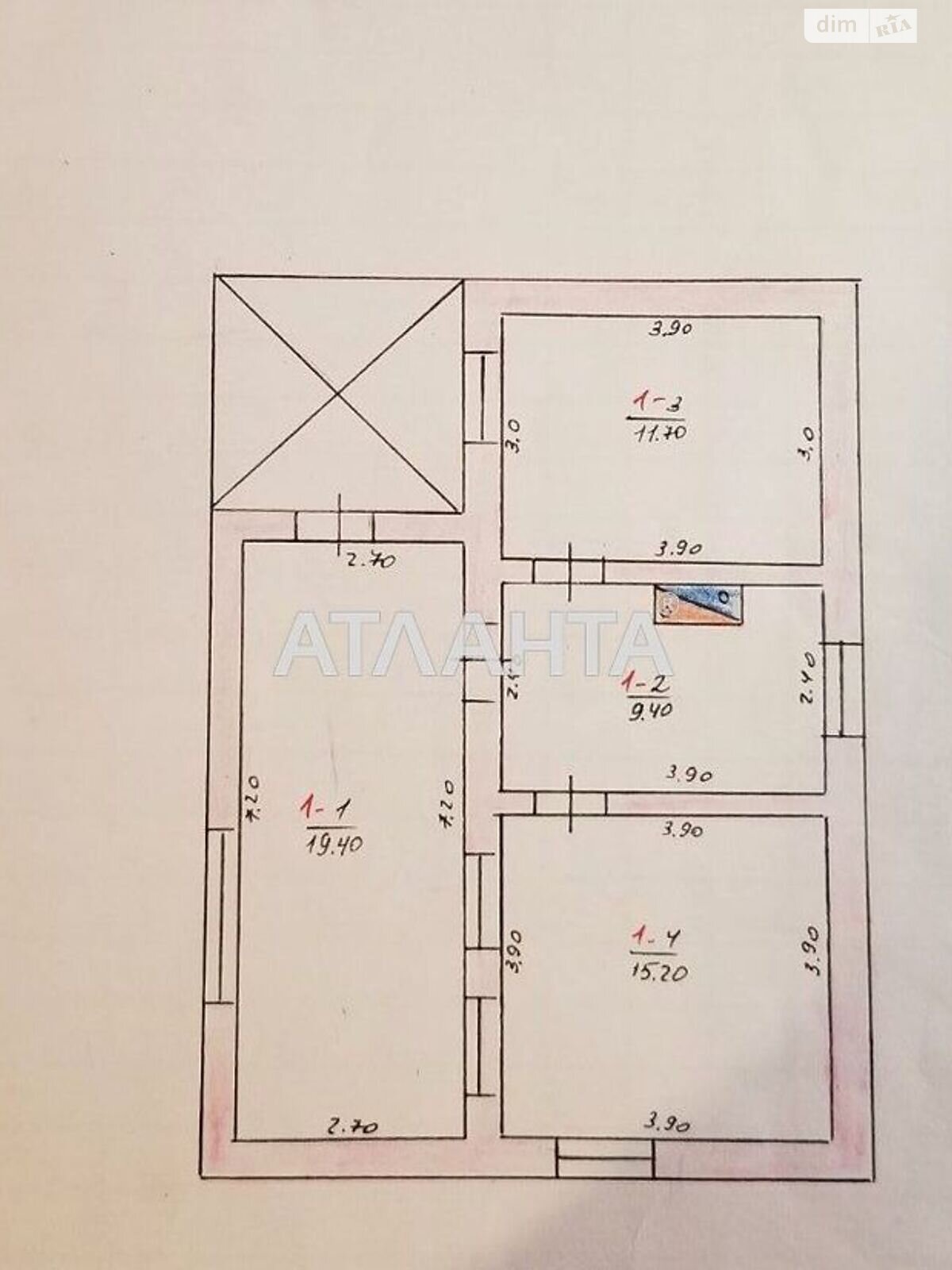 одноповерховий будинок, 56 кв. м, ракушечник (ракушняк). Продаж у Августівці фото 1