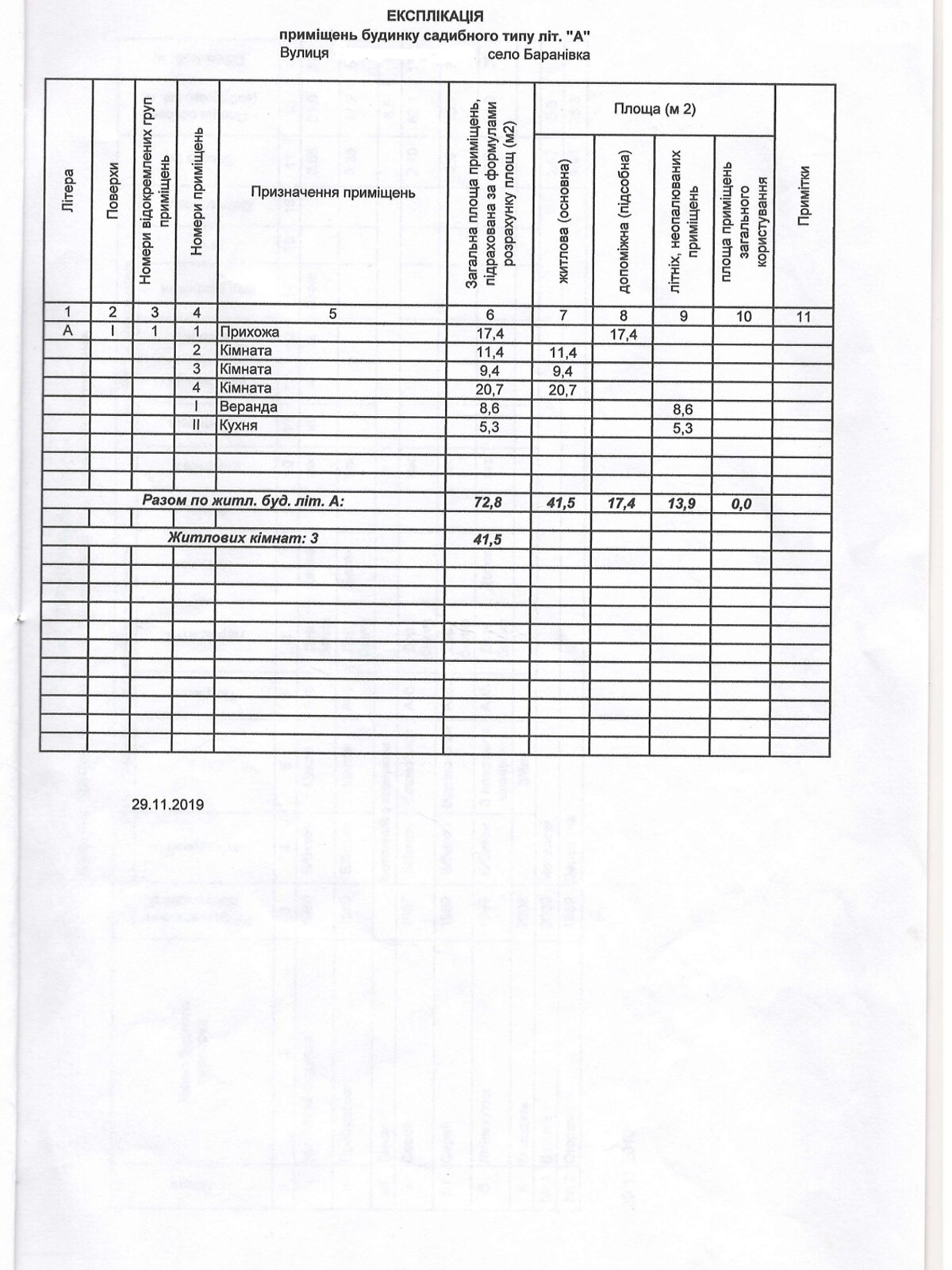 одноповерховий будинок, 41.5 кв. м, цегла. Продаж в Баранівці фото 1