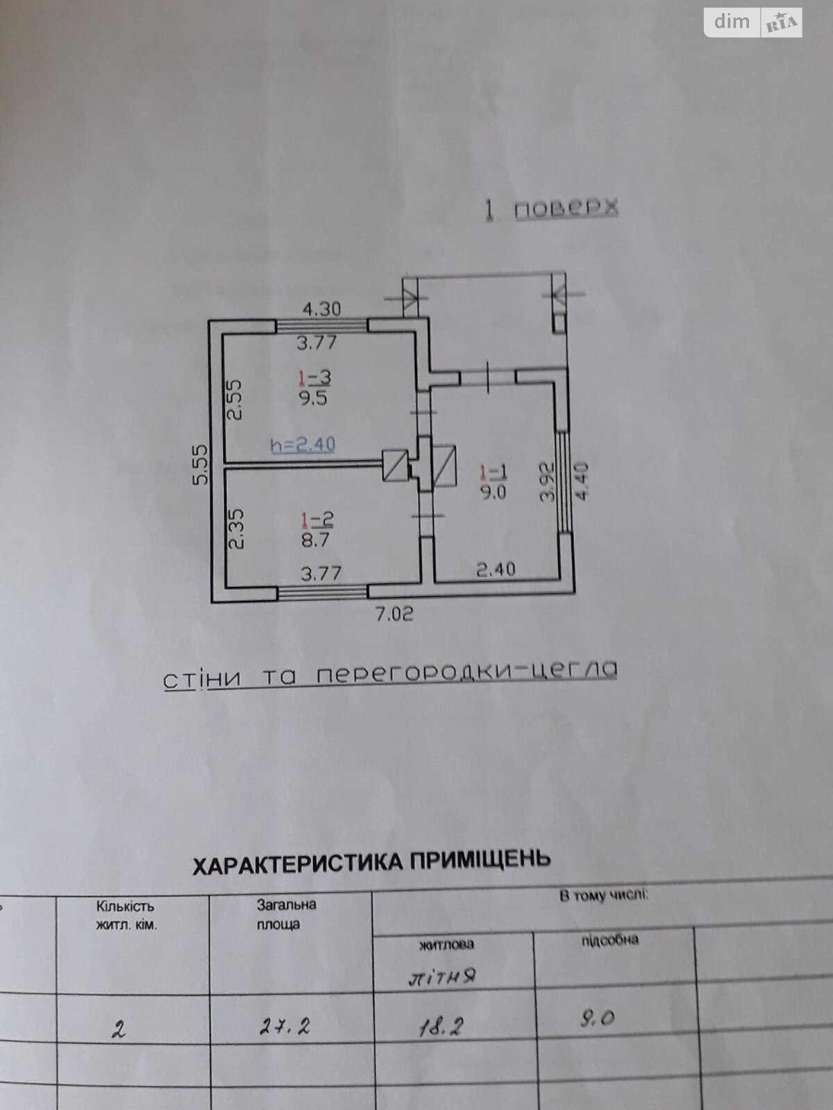 одноэтажный дом с отоплением, 27 кв. м, кирпич. Продажа в Бартатовом фото 1