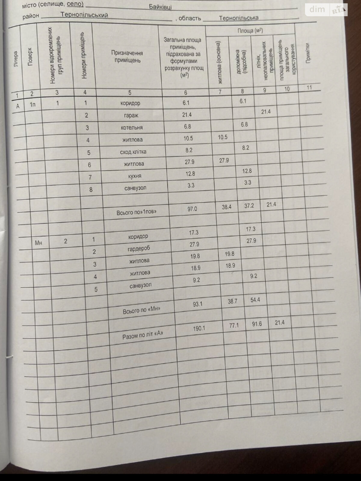 двоповерховий будинок з гаражем, 190.1 кв. м, цегла. Продаж у Байківці фото 1 двоповерховий будинок з гаражем, 190.1 кв. м, цегла. Продаж у Байківці фото 1