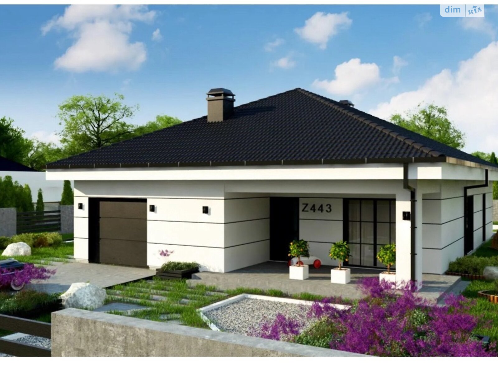 одноэтажный дом с гаражом, 120 кв. м, кирпич. Продажа в Белой Кринице фото 1