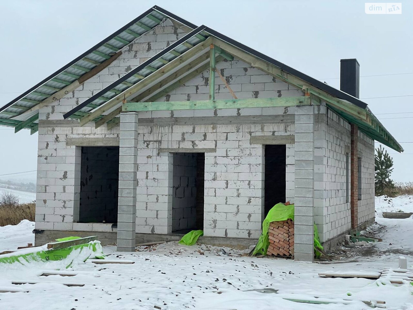 одноповерховий будинок з мансардою, 100 кв. м, піноблок. Продаж у Білій Криниці фото 1 одноповерховий будинок з мансардою, 100 кв. м, піноблок. Продаж у Білій Криниці фото 1