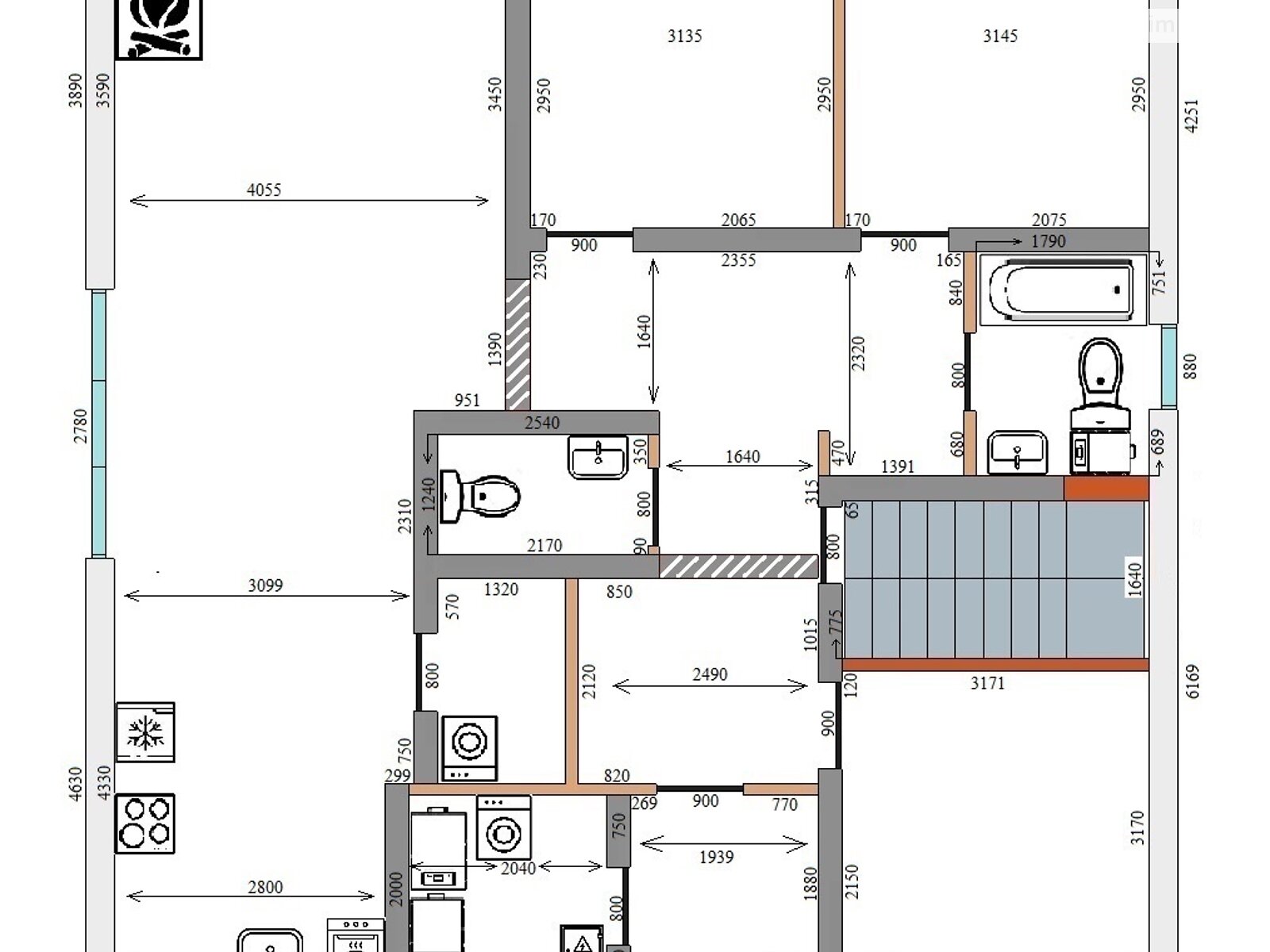 двухэтажный дом, 125 кв. м, кирпич. Продажа в Белогородке фото 1