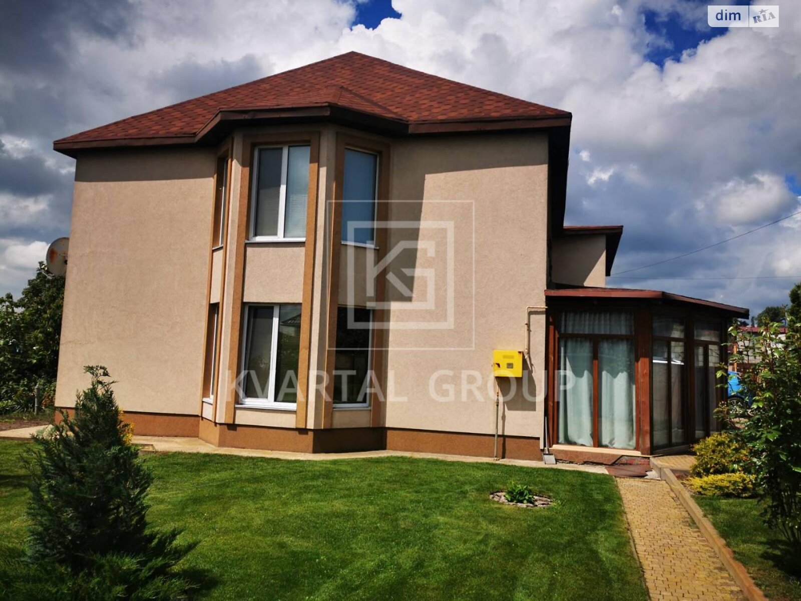 двухэтажный дом с верандой, 272 кв. м, кирпич. Продажа в Белогородке фото 1