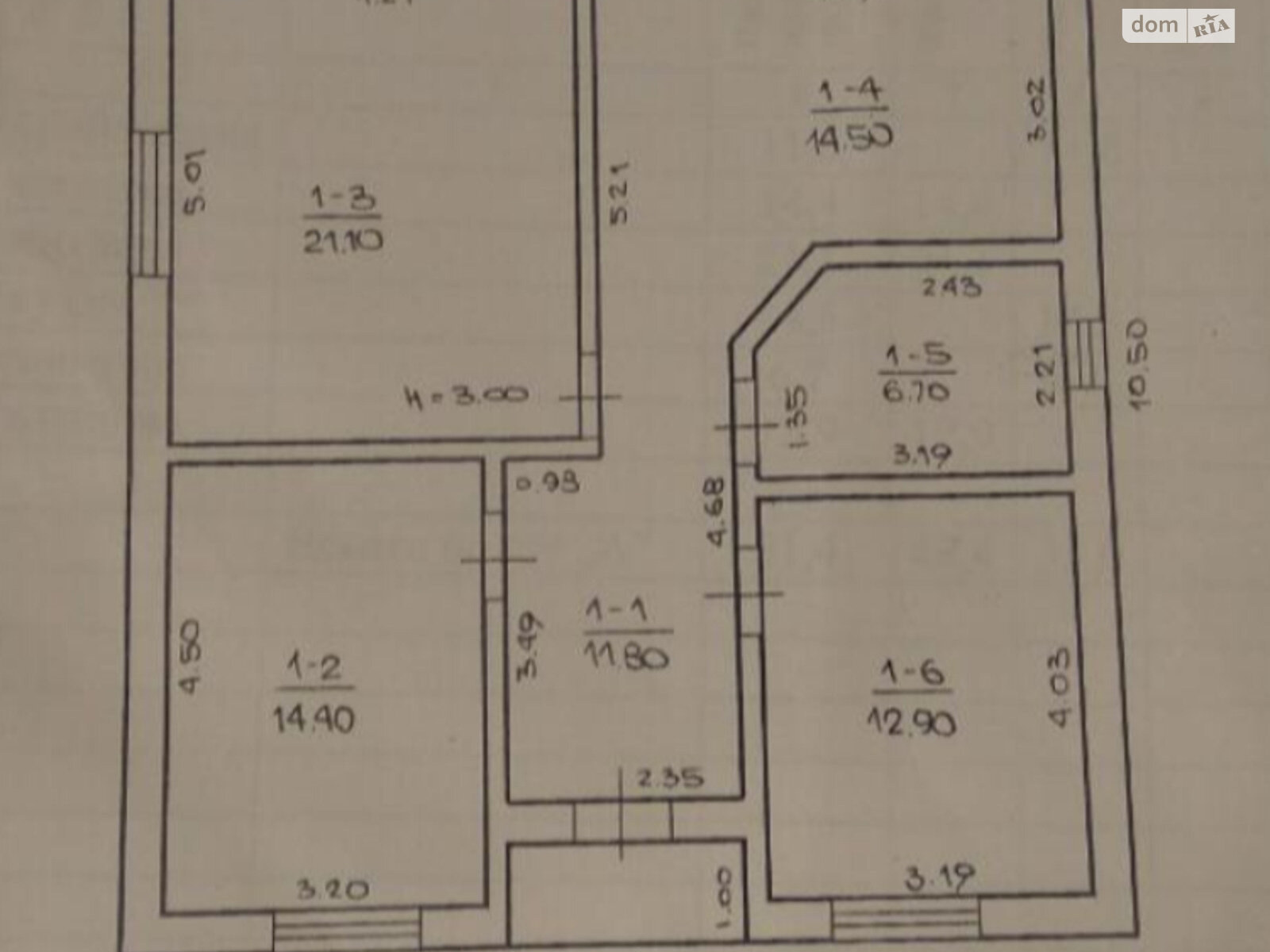 одноповерховий будинок, 120 кв. м, газобетон. Продаж у Великому Дальнику фото 1