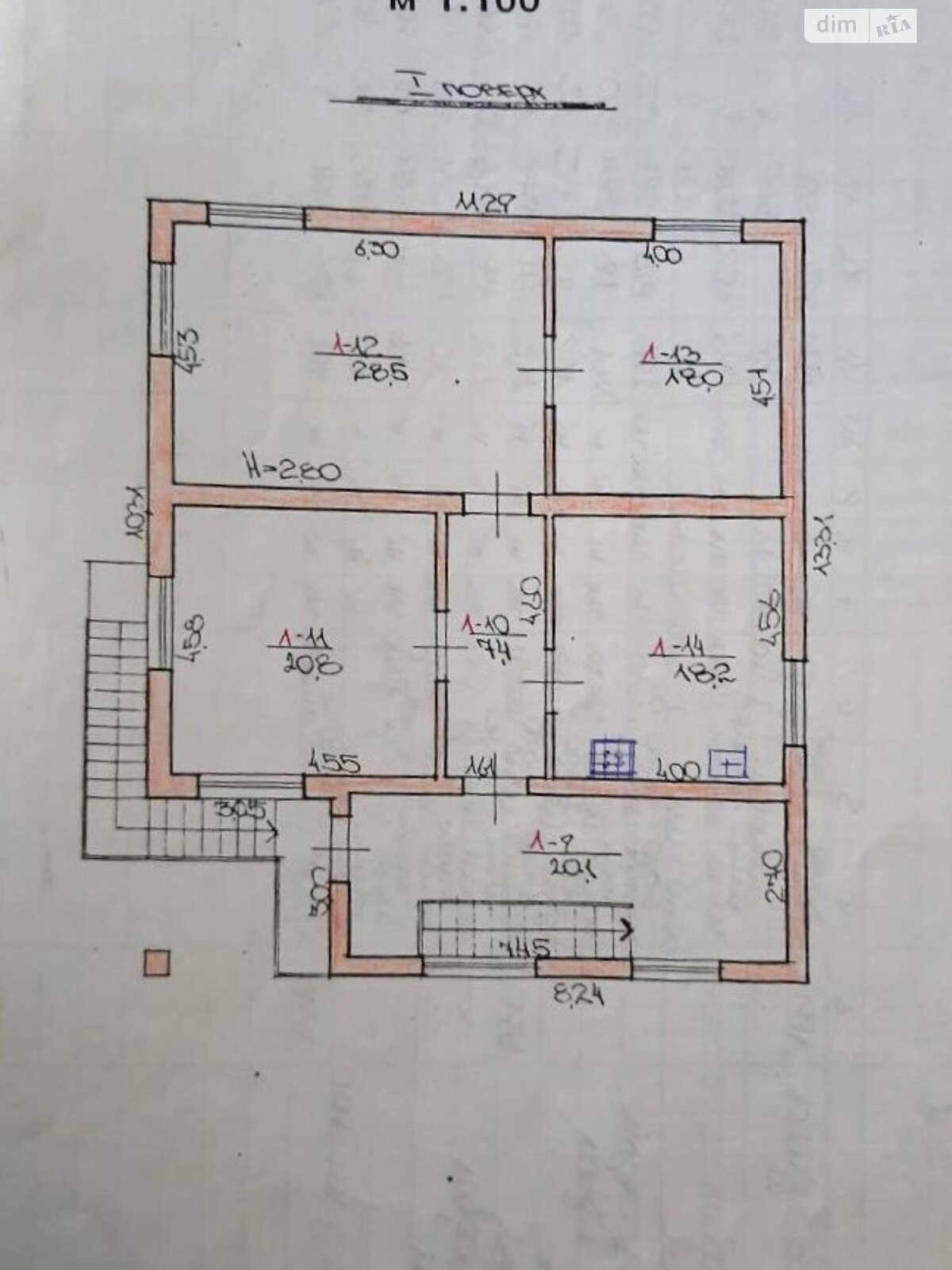 двухэтажный дом с отоплением, 224 кв. м, кирпич. Продажа в Бережанах фото 1