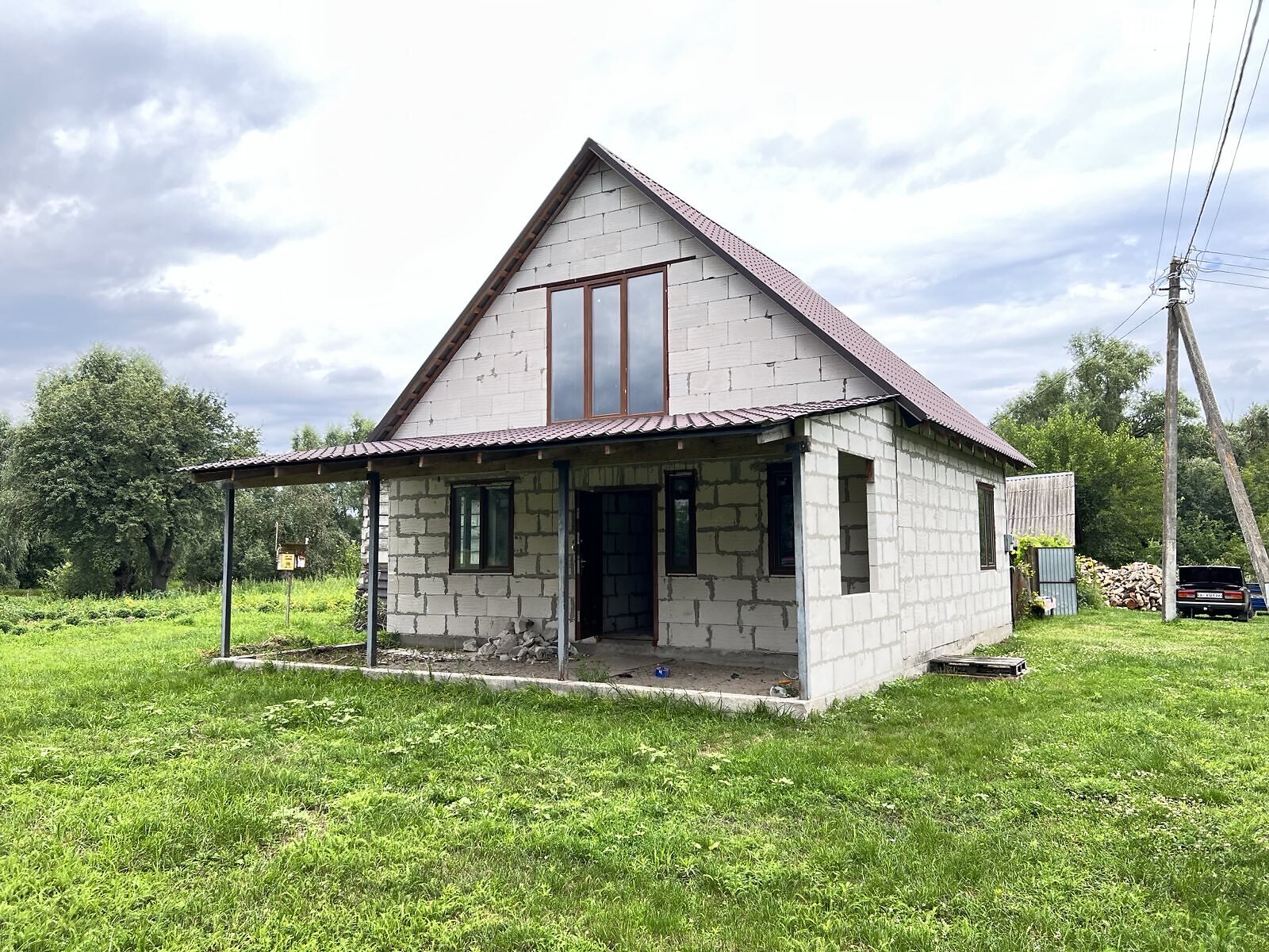двоповерховий будинок з верандою, 92.9 кв. м, газобетон. Продаж у Беремицьке фото 1 двоповерховий будинок з верандою, 92.9 кв. м, газобетон. Продаж у Беремицьке фото 1