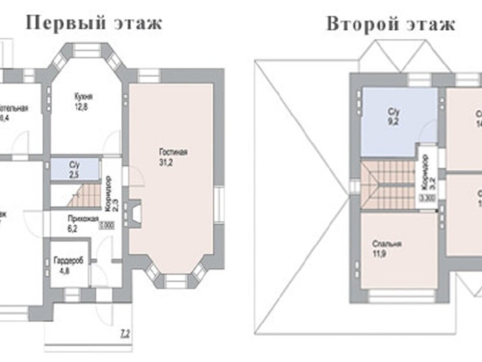 двухэтажный дом, 150 кв. м, блочно-кирпичный. Продажа в Берёзовке фото 1