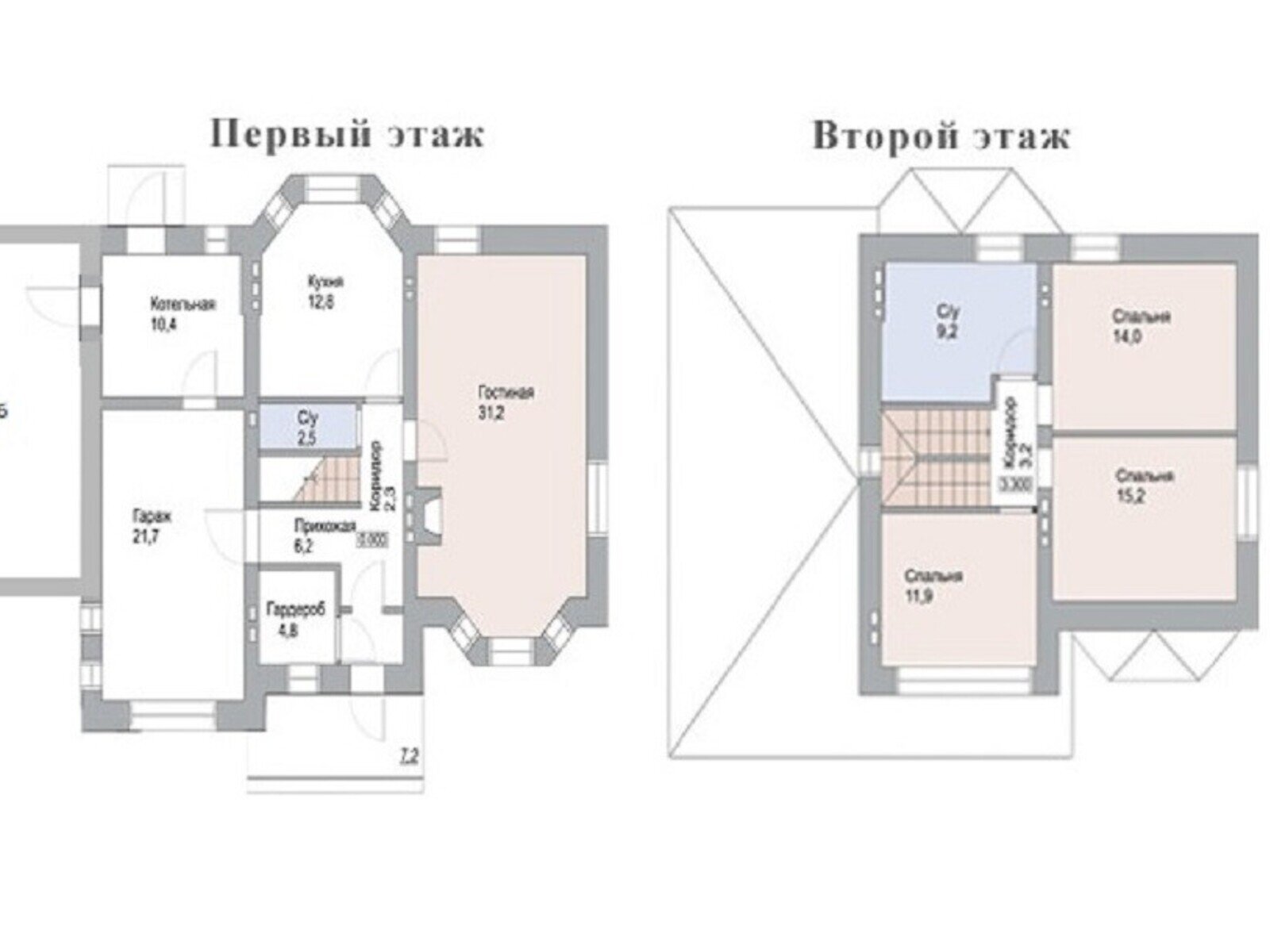 двухэтажный дом, 170 кв. м, блочно-кирпичный. Продажа в Берёзовке фото 1