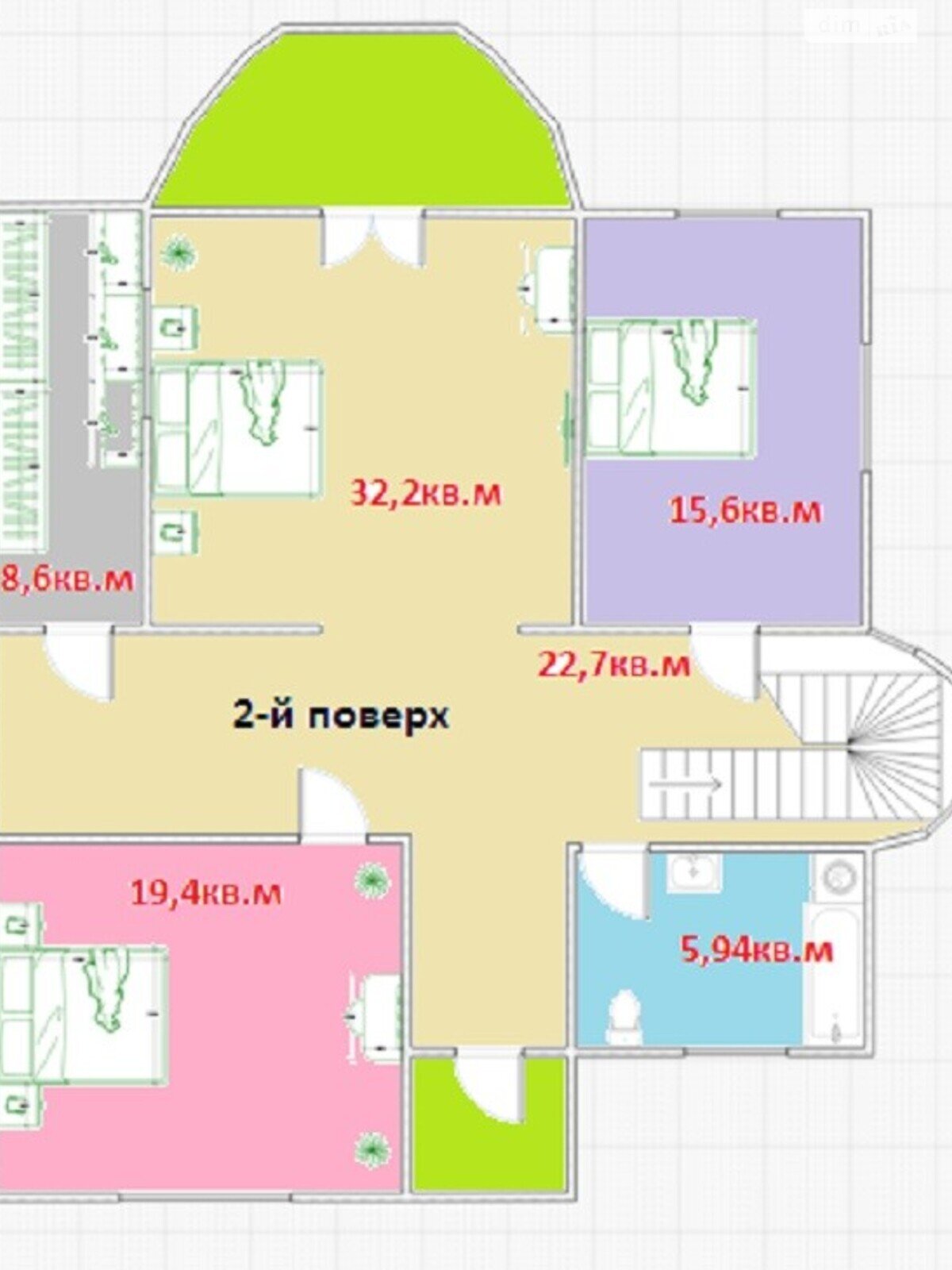 одноэтажный дом без мебели, 350 кв. м, кирпич. Продажа в Берёзовке фото 1