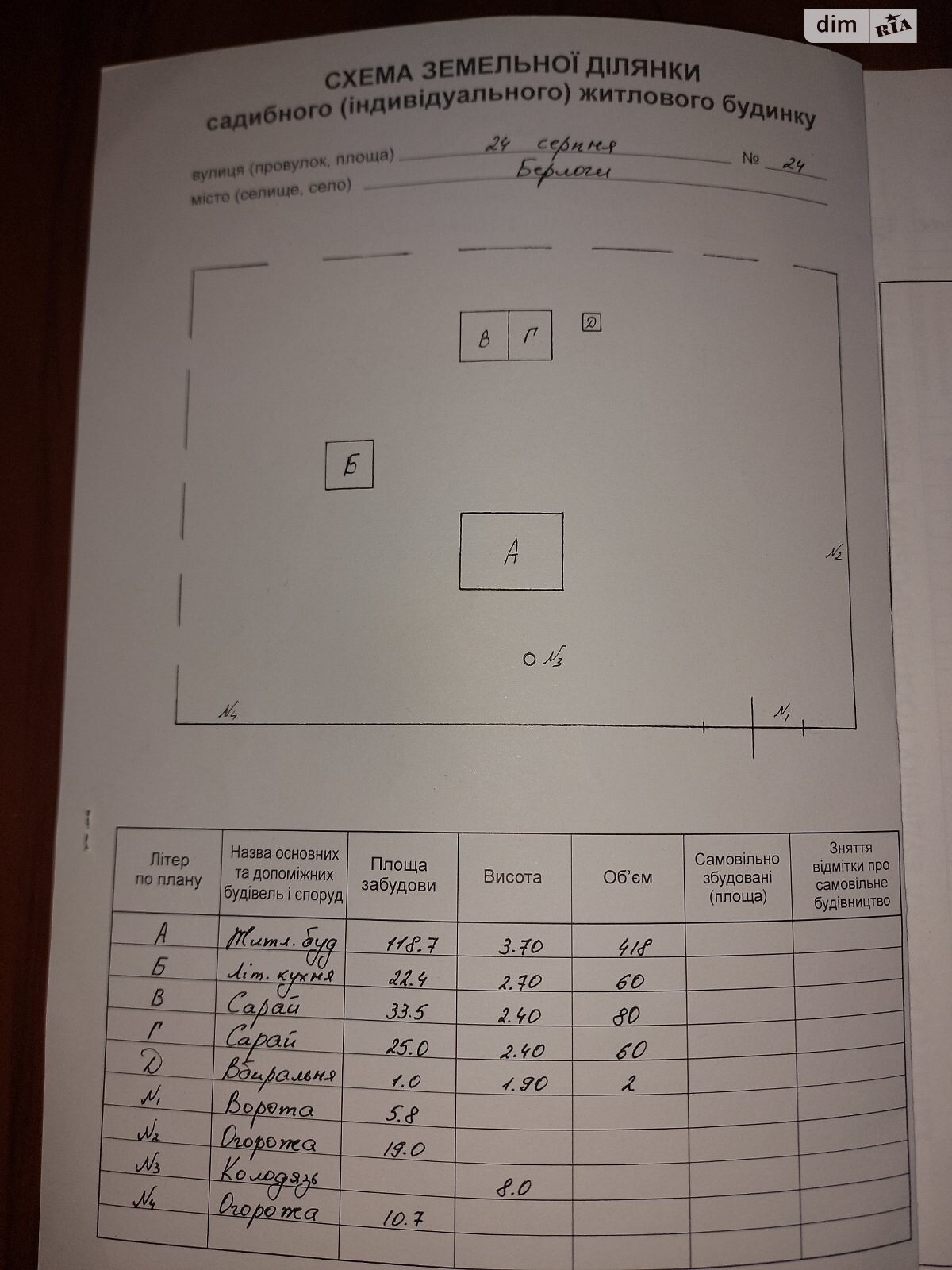 одноповерховий будинок з опаленням, 94.1 кв. м, дерево та цегла. Продаж у Берлоги фото 1
