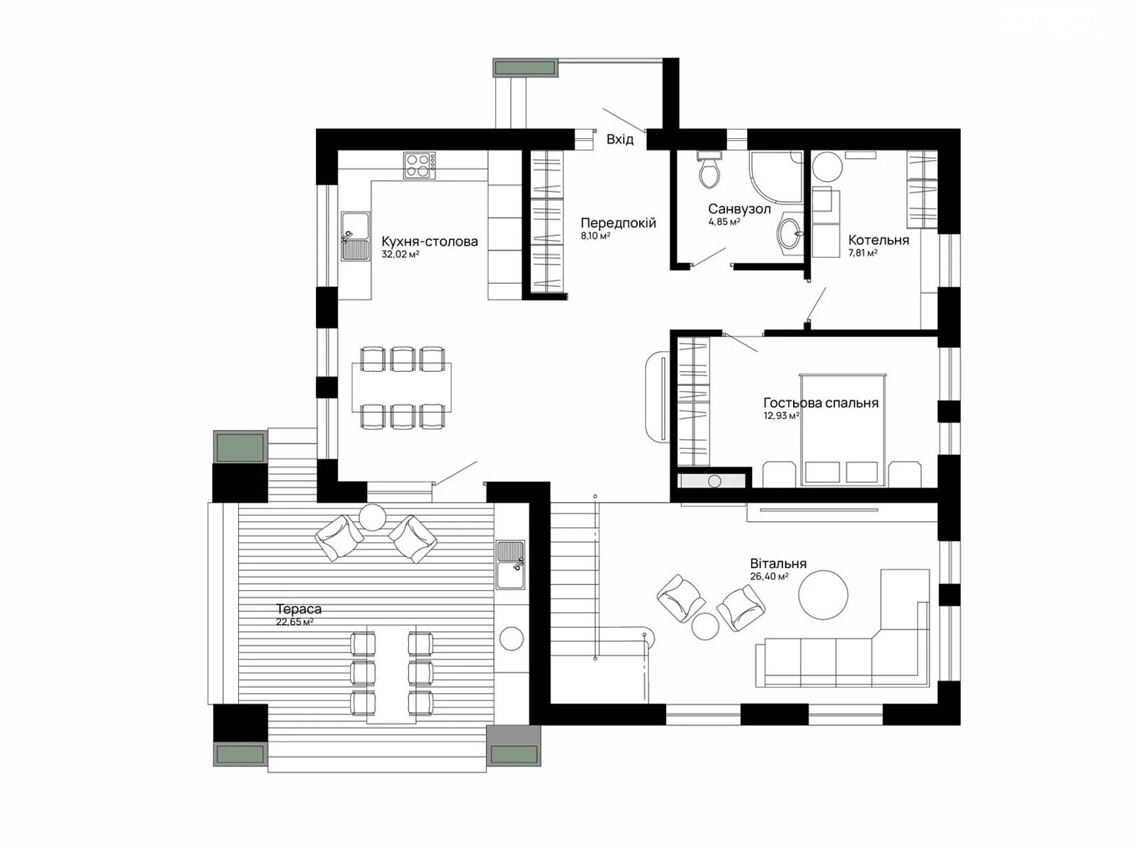 двоповерховий будинок, 160 кв. м, цегла. Продаж у Бобриці фото 1 двоповерховий будинок, 160 кв. м, цегла. Продаж у Бобриці фото 1