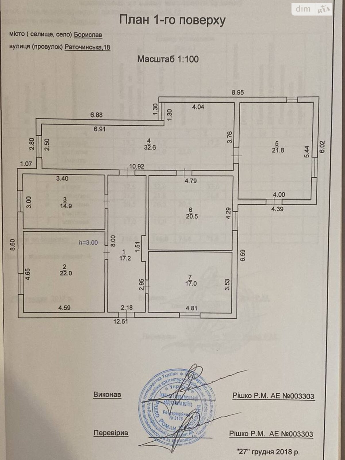 одноповерховий будинок, 146 кв. м, газобетон. Продаж у Бориславі фото 1