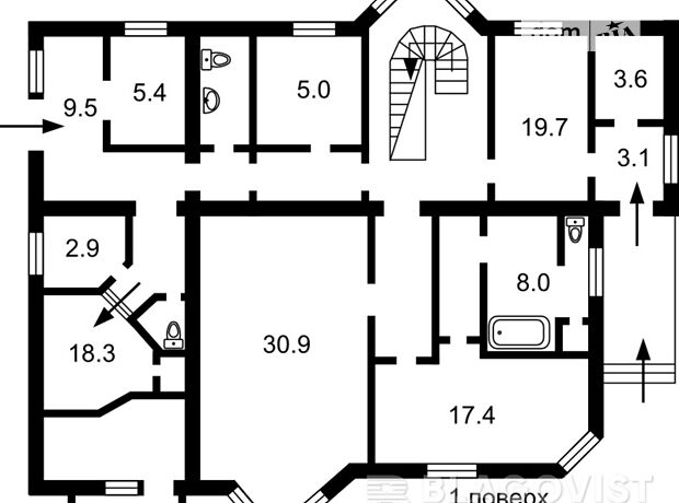 двоповерховий будинок з каміном, 370 кв. м, кирпич. Продаж в Борисполі, район Бориспіль фото 1 двоповерховий будинок з каміном, 370 кв. м, кирпич. Продаж в Борисполі, район Бориспіль фото 1