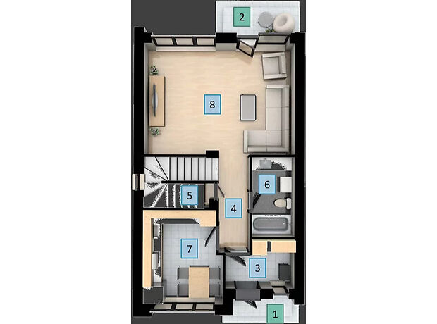 двухэтажный дом, 105 кв. м, кирпич. Продажа в Гнедине (Киевская обл.) фото 1 двухэтажный дом, 105 кв. м, кирпич. Продажа в Гнедине (Киевская обл.) фото 1