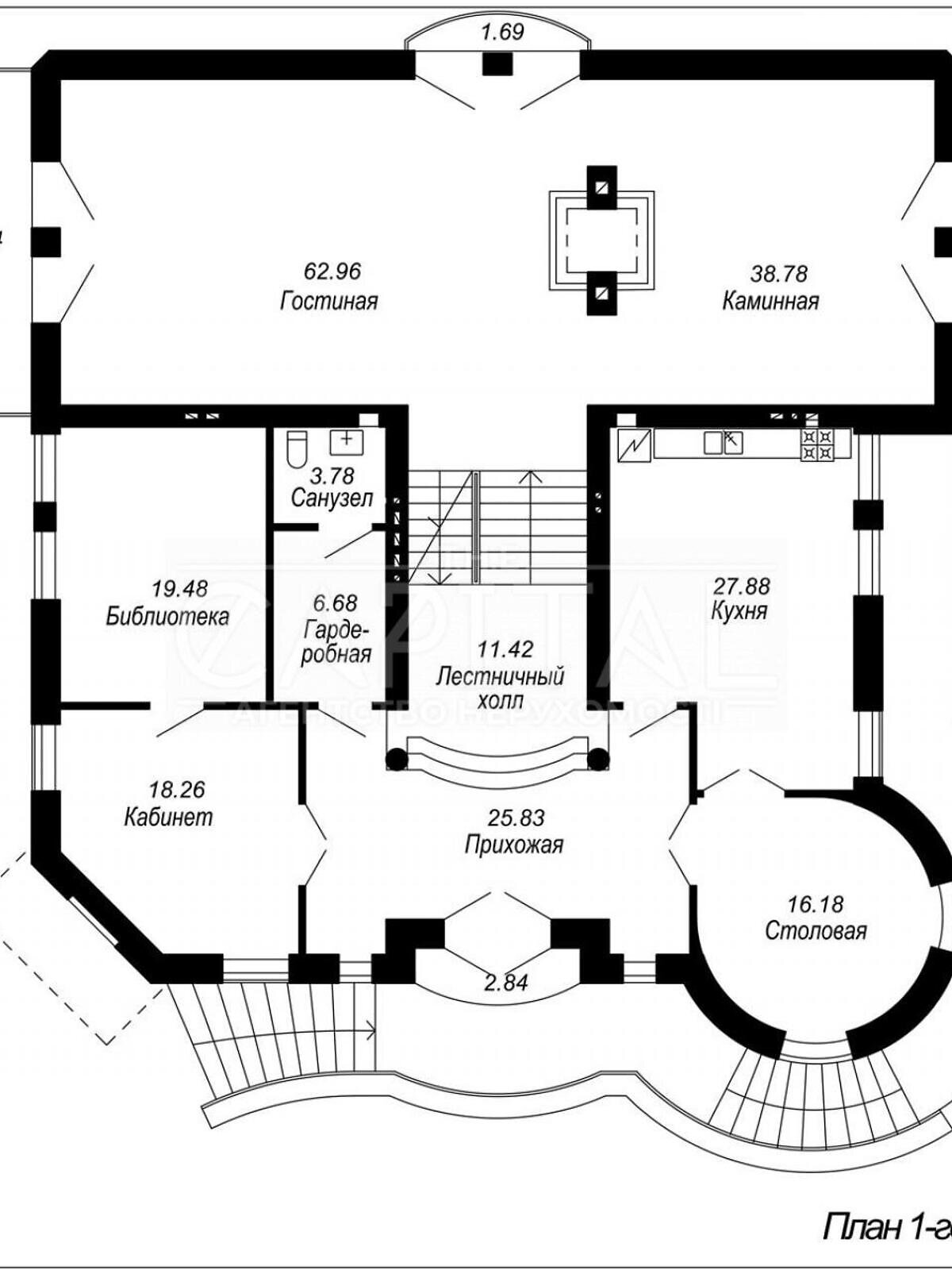 трехэтажный дом, 808 кв. м, кирпич. Продажа в Вишенки фото 1