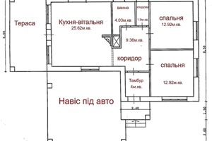 одноповерховий будинок, 72 кв. м, газобетон. Продаж у Борівці фото 2