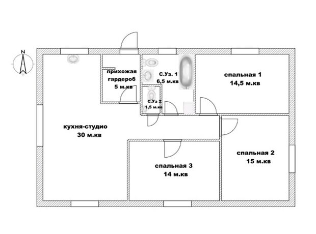 одноэтажный дом с террасой, 85 кв. м, газобетон. Продажа в Броварах район Бровары фото 1 одноэтажный дом с террасой, 85 кв. м, газобетон. Продажа в Броварах район Бровары фото 1