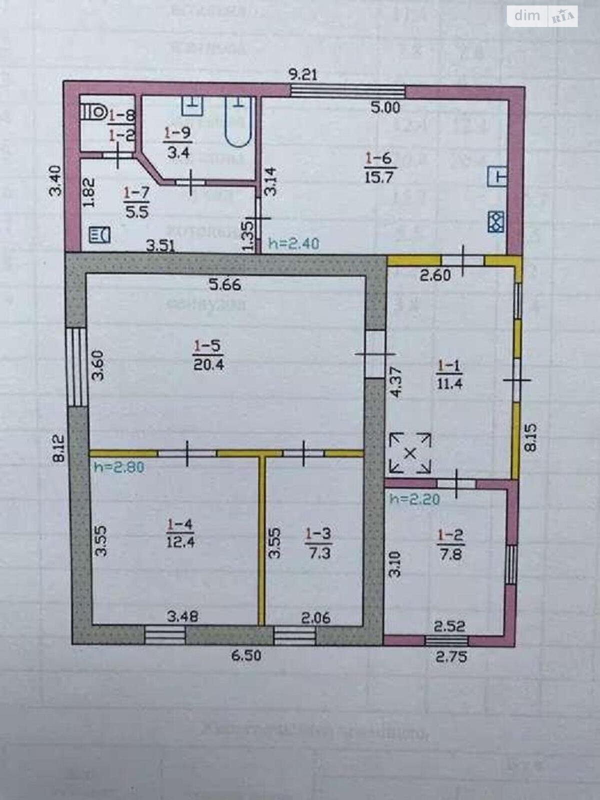 одноповерховий будинок, 85 кв. м, кирпич. Продаж в Броварах, район Бровари фото 1