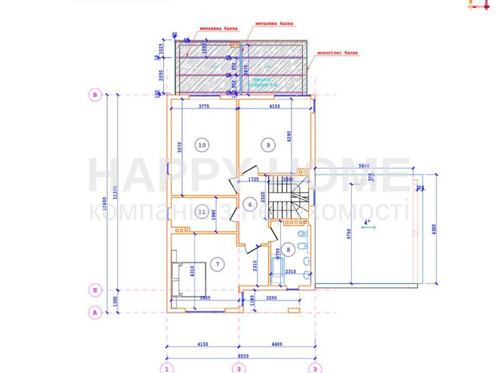 двухэтажный дом, 160.4 кв. м, кирпич. Продажа в Брюховичах фото 1