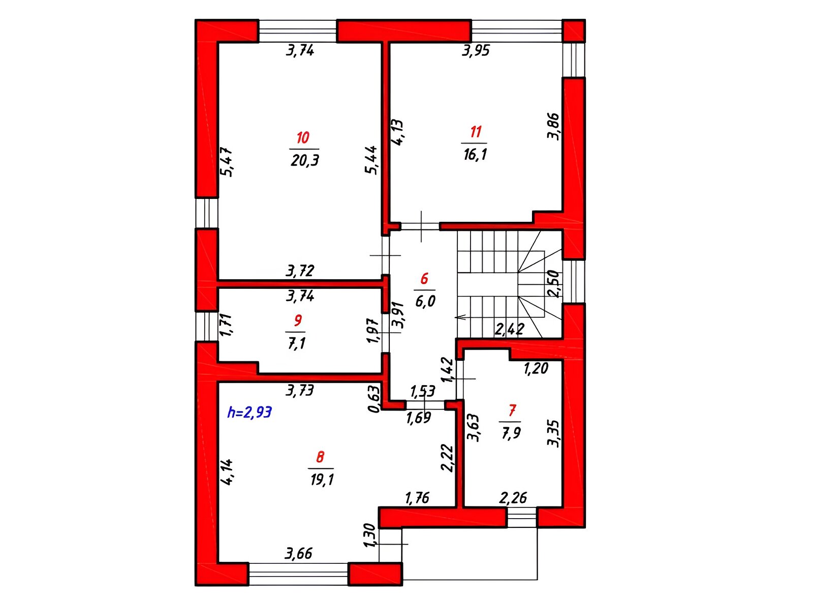 двухэтажный дом, 156.8 кв. м, кирпич. Продажа в Бирках фото 1 двухэтажный дом, 156.8 кв. м, кирпич. Продажа в Бирках фото 1