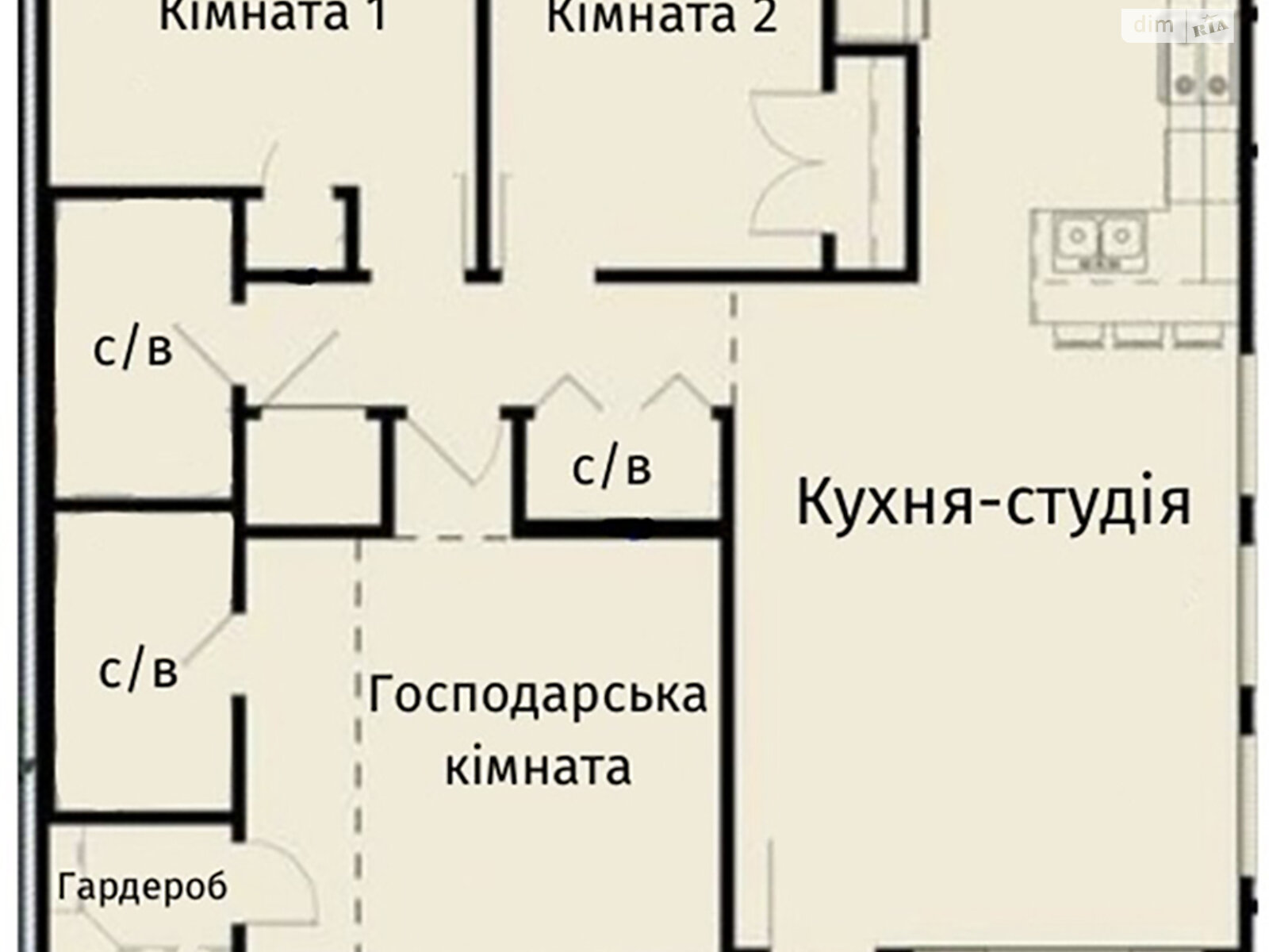 одноповерховий будинок, 106.2 кв. м, цегла. Продаж в Бучі, район Буча фото 1