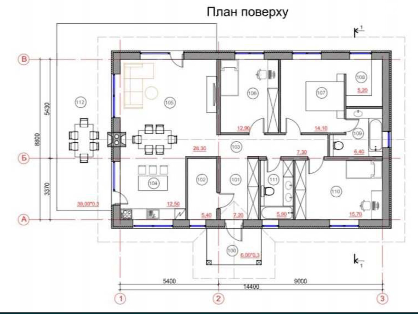 одноэтажный дом, 147 кв. м, кирпич. Продажа в Буче район Буча фото 1