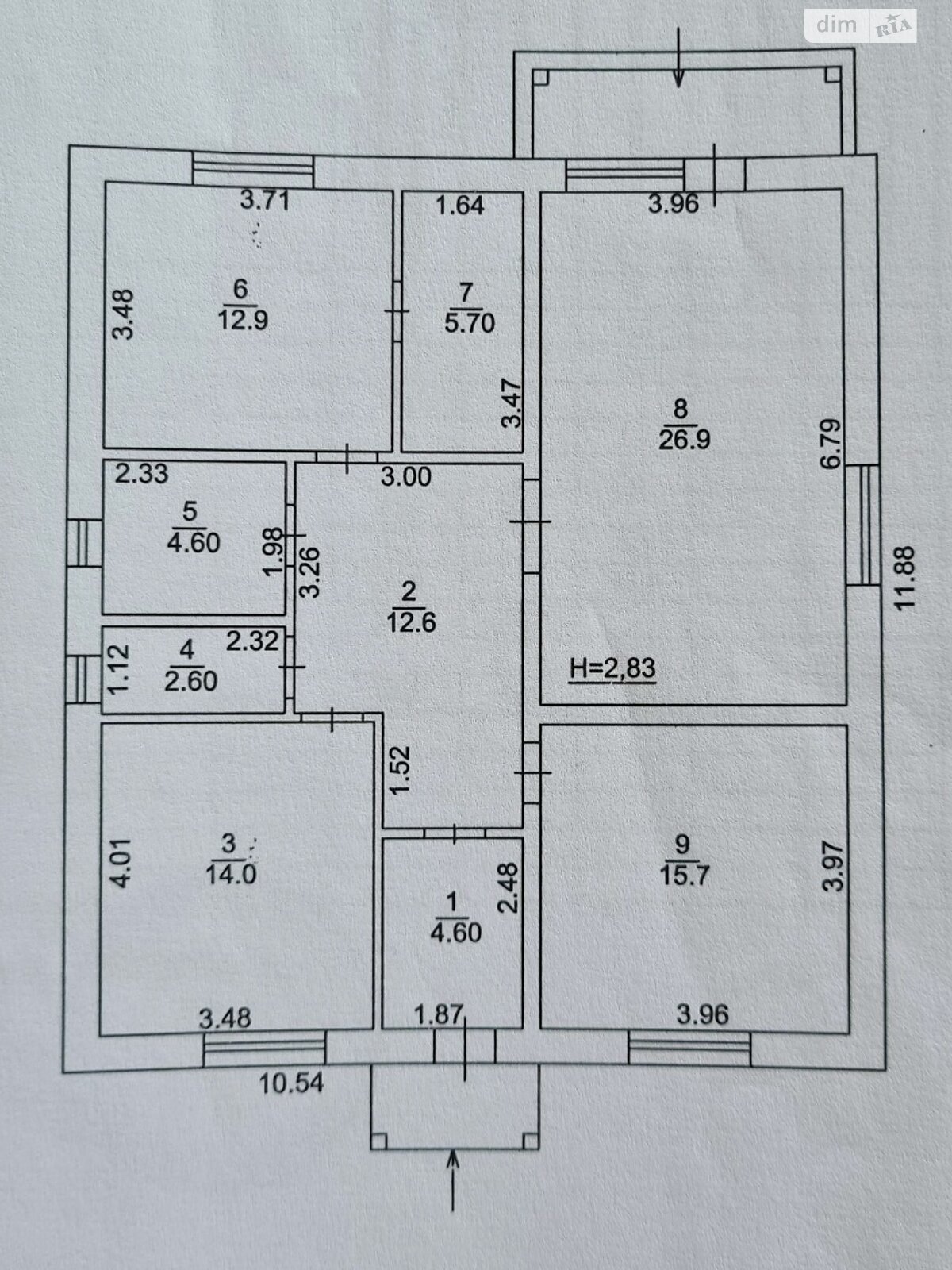 одноповерховий будинок з опаленням, 99.6 кв. м, цегла. Продаж в Бучі, район Буча фото 1