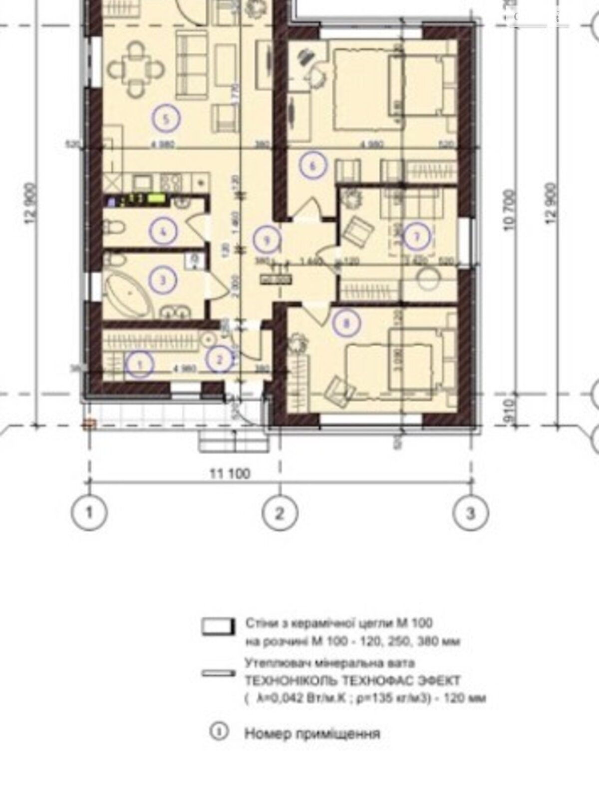 одноэтажный дом без мебели, 120 кв. м, керамический блок. Продажа в Буче район Буча фото 1