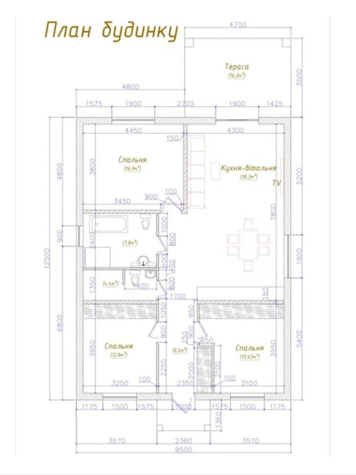 одноэтажный дом, 100 кв. м, газобетон. Продажа в Буче район Буча фото 1