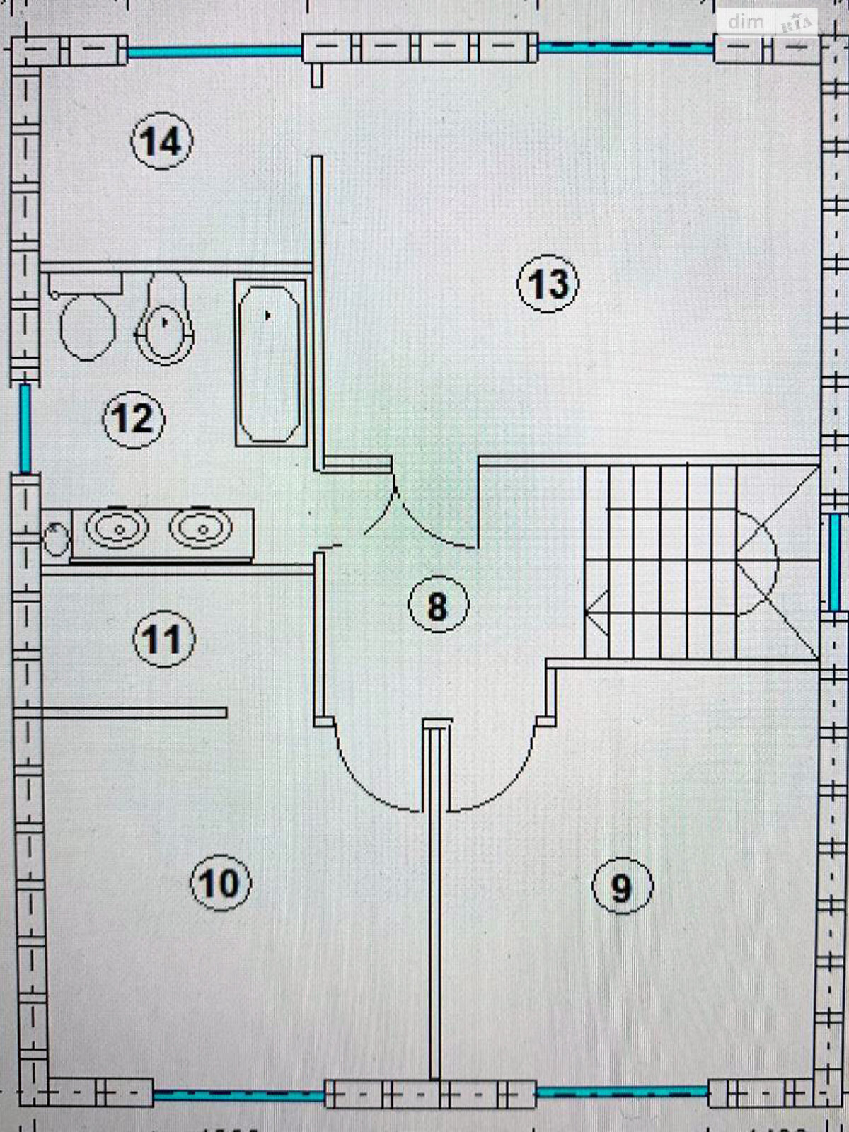 двухэтажный дом, 155 кв. м, пенобетон. Продажа в Буче район Буча фото 1