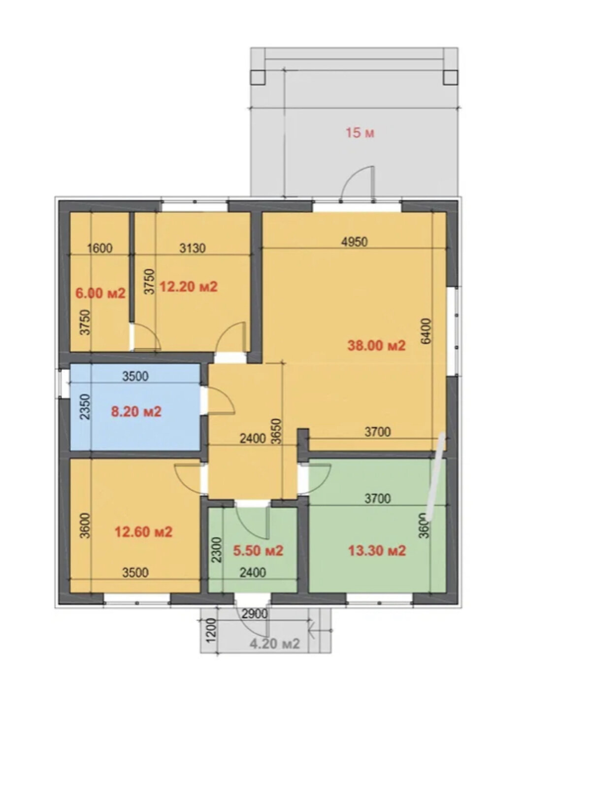 одноповерховий будинок, 105 кв. м, газобетон. Продаж в Бучі, район Буча фото 1