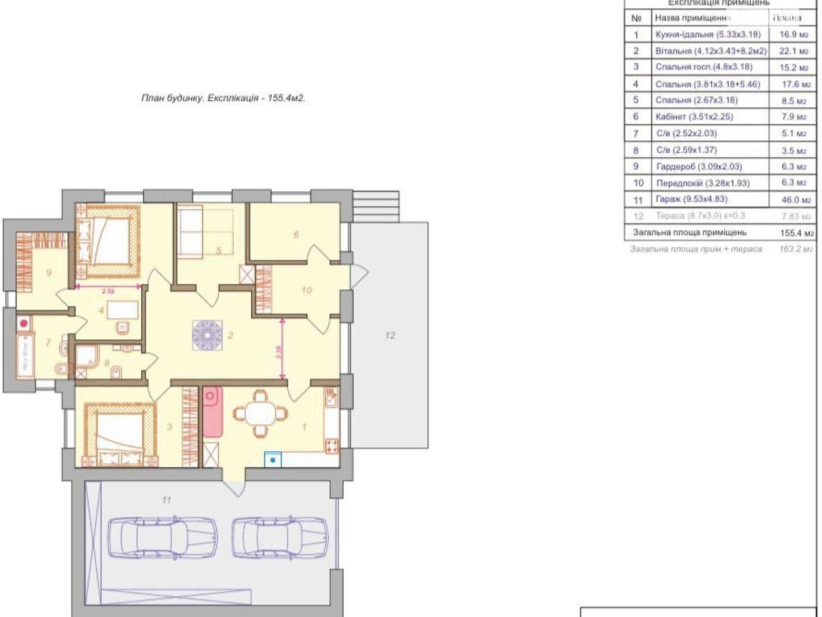 одноповерховий будинок з гаражем, 110 кв. м, панель. Продаж в Бучі, район Буча фото 1
