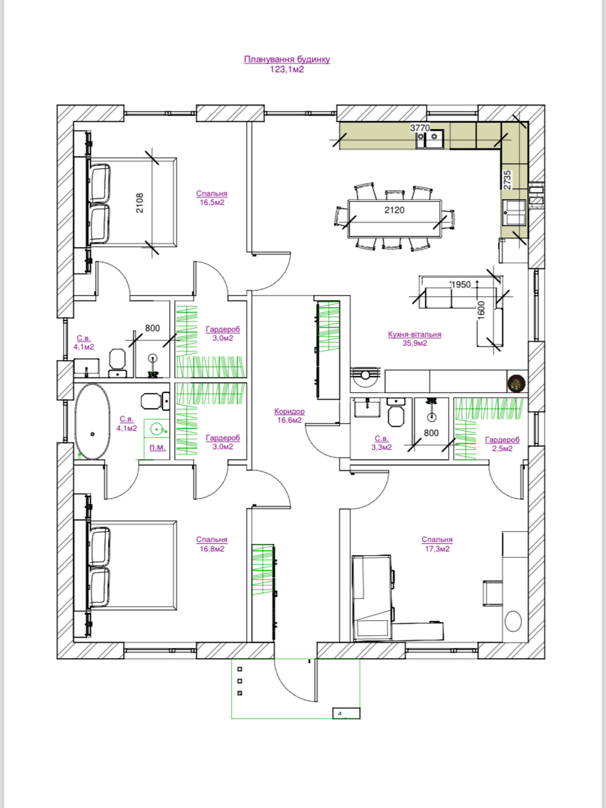 одноповерховий будинок, 123 кв. м, цегла. Продаж у Бучі фото 1 одноповерховий будинок, 123 кв. м, цегла. Продаж у Бучі фото 1