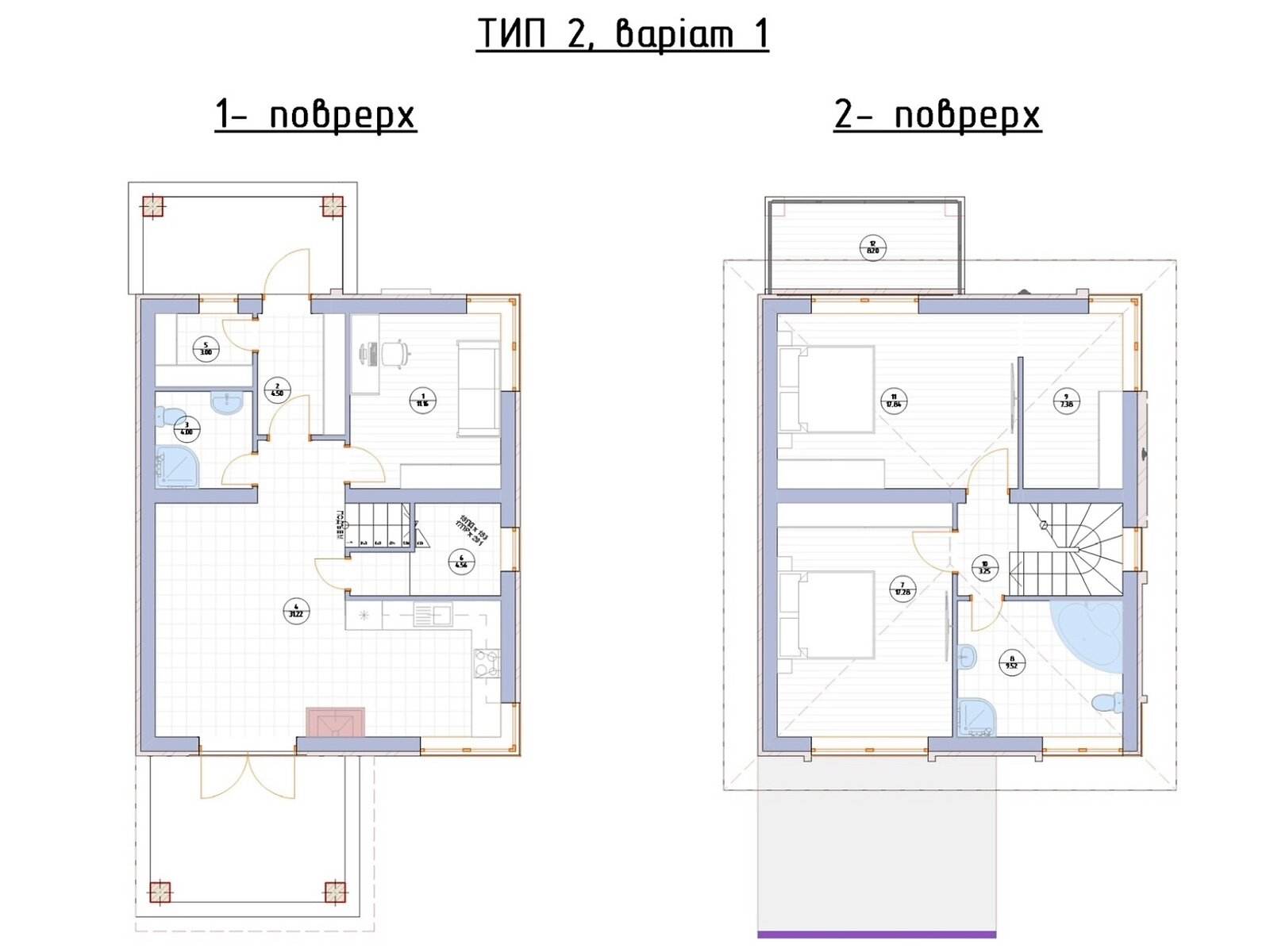 двухэтажный дом с балконом, 121 кв. м, газобетон. Продажа в Буче фото 1 двухэтажный дом с балконом, 121 кв. м, газобетон. Продажа в Буче фото 1