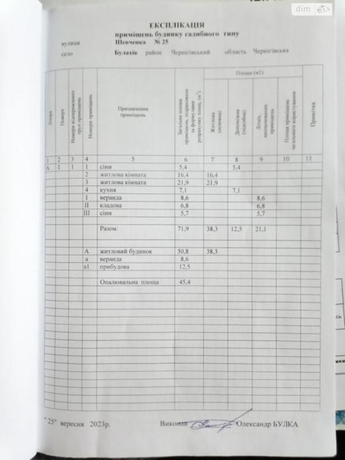 одноповерховий будинок з опаленням, 72 кв. м, цегла. Продаж у Булахові фото 1