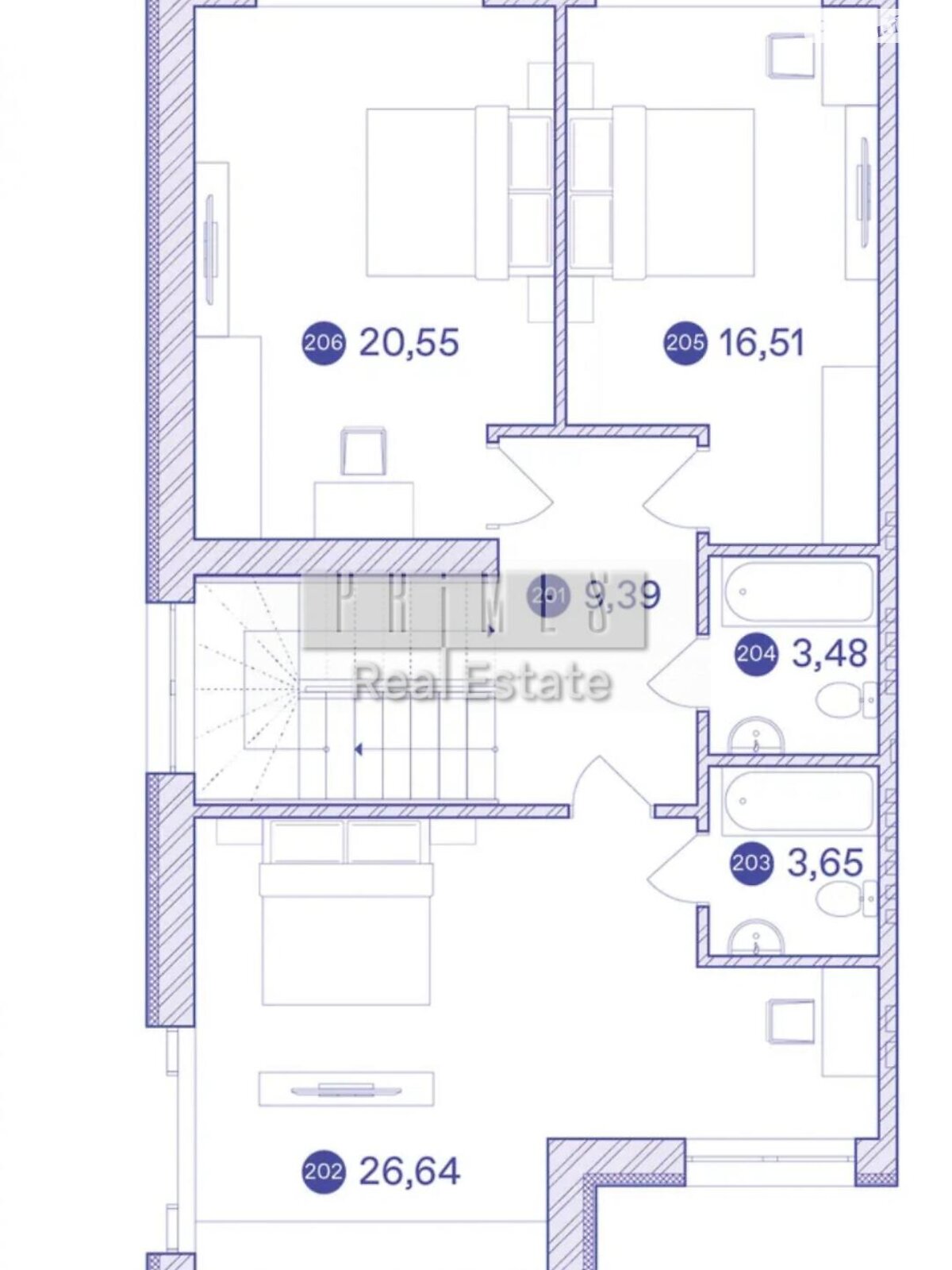 трехэтажный дом, 223.6 кв. м, кирпич. Продажа в Чапаевке фото 1