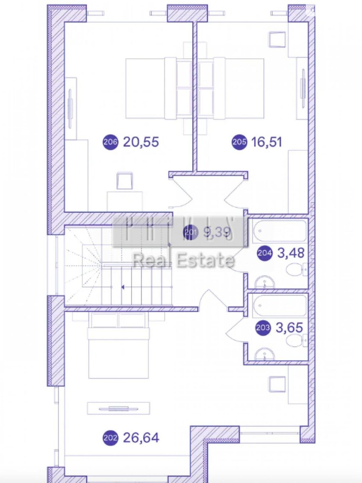 трехэтажный дом, 224 кв. м, кирпич. Продажа в Чапаевке фото 1