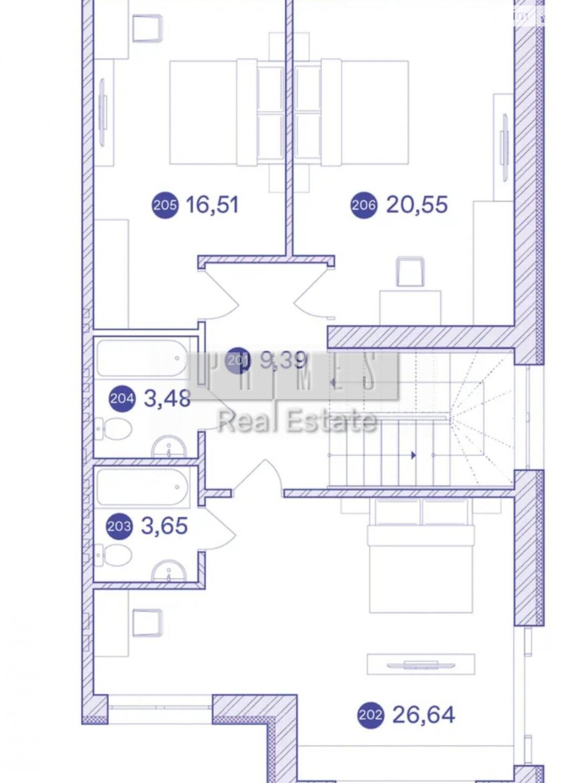 трехэтажный дом, 223.7 кв. м, кирпич. Продажа в Чапаевке фото 1