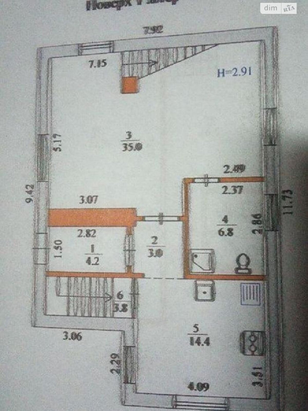 двухэтажный дом, 185 кв. м, кирпич. Продажа в Чайках фото 1