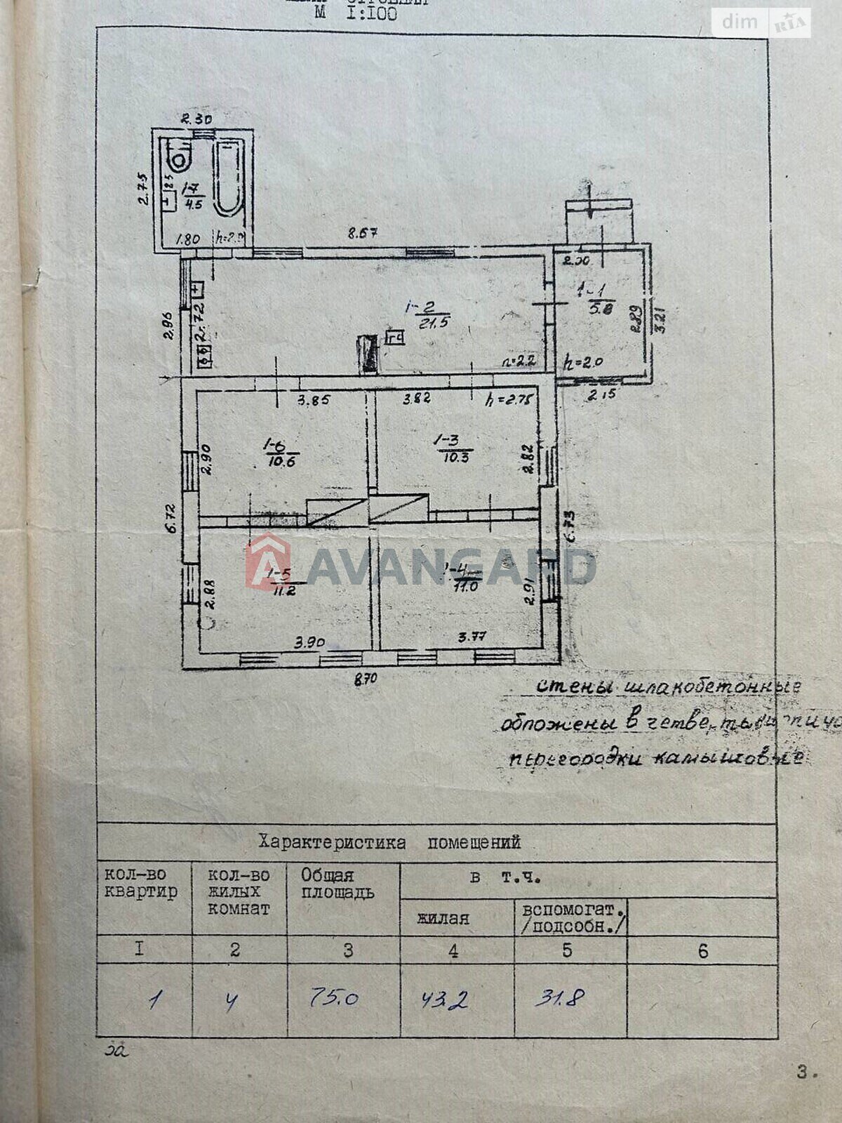 одноповерховий будинок, 75 кв. м, шлакобетон. Продаж в Черкасах, район Соснівський фото 1