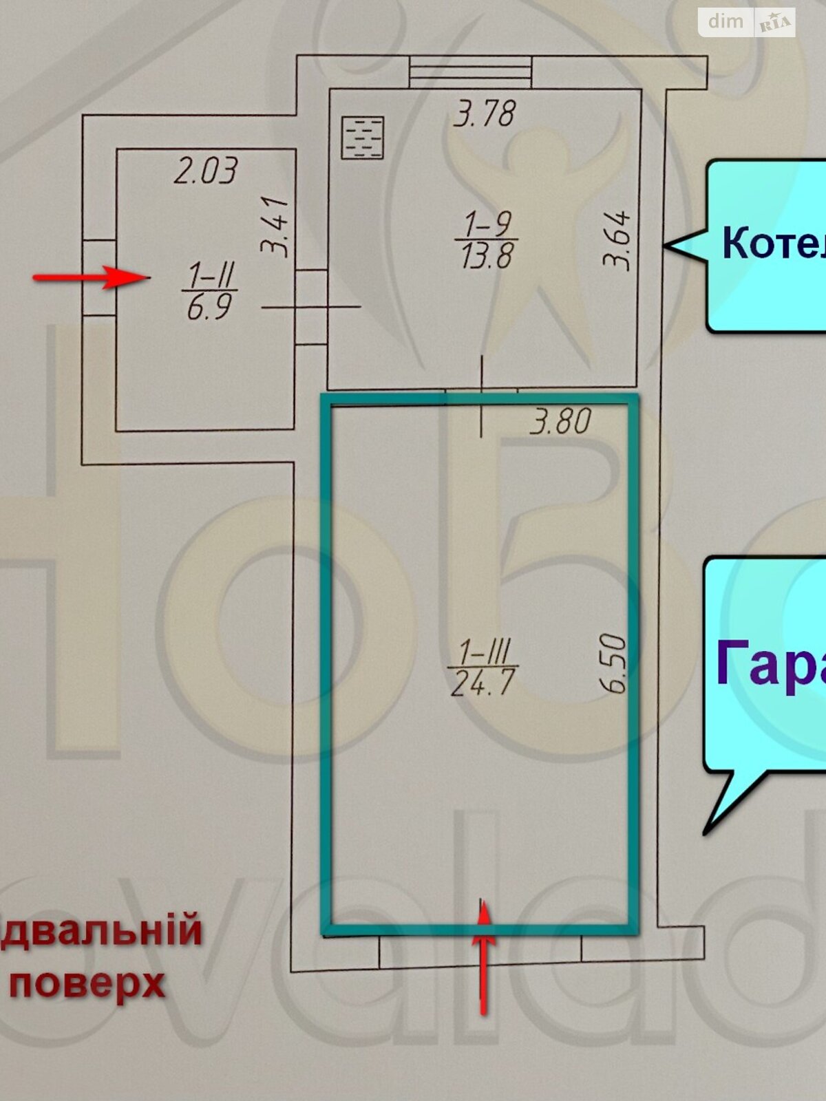 одноэтажный дом с гаражом, 133 кв. м, кирпич. Продажа в Чернигове район Новая Подусовка фото 1