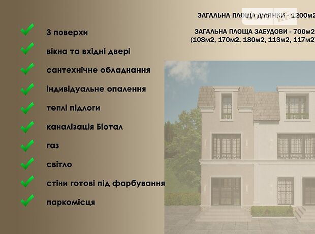 триповерховий будинок з терасою, 175 кв. м, цегла. Продаж в Чернівцях, район Шевченківський фото 1 триповерховий будинок з терасою, 175 кв. м, цегла. Продаж в Чернівцях, район Шевченківський фото 1