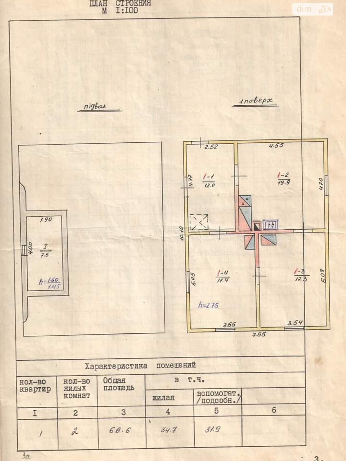 одноэтажный дом, 74.2 кв. м, дерево и кирпич. Продажа в Чукве фото 1