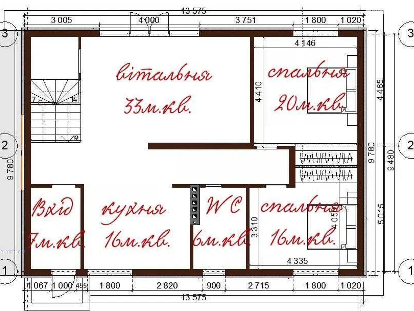 двоповерховий будинок, 190 кв. м, цегла. Продаж у Давидові фото 1