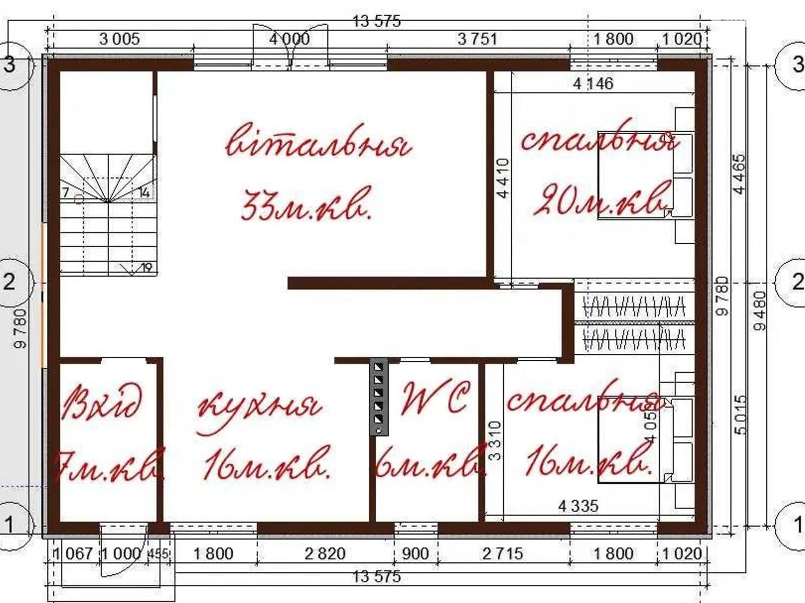 двоповерховий будинок, 190 кв. м, кирпич. Продаж у Давидові фото 1