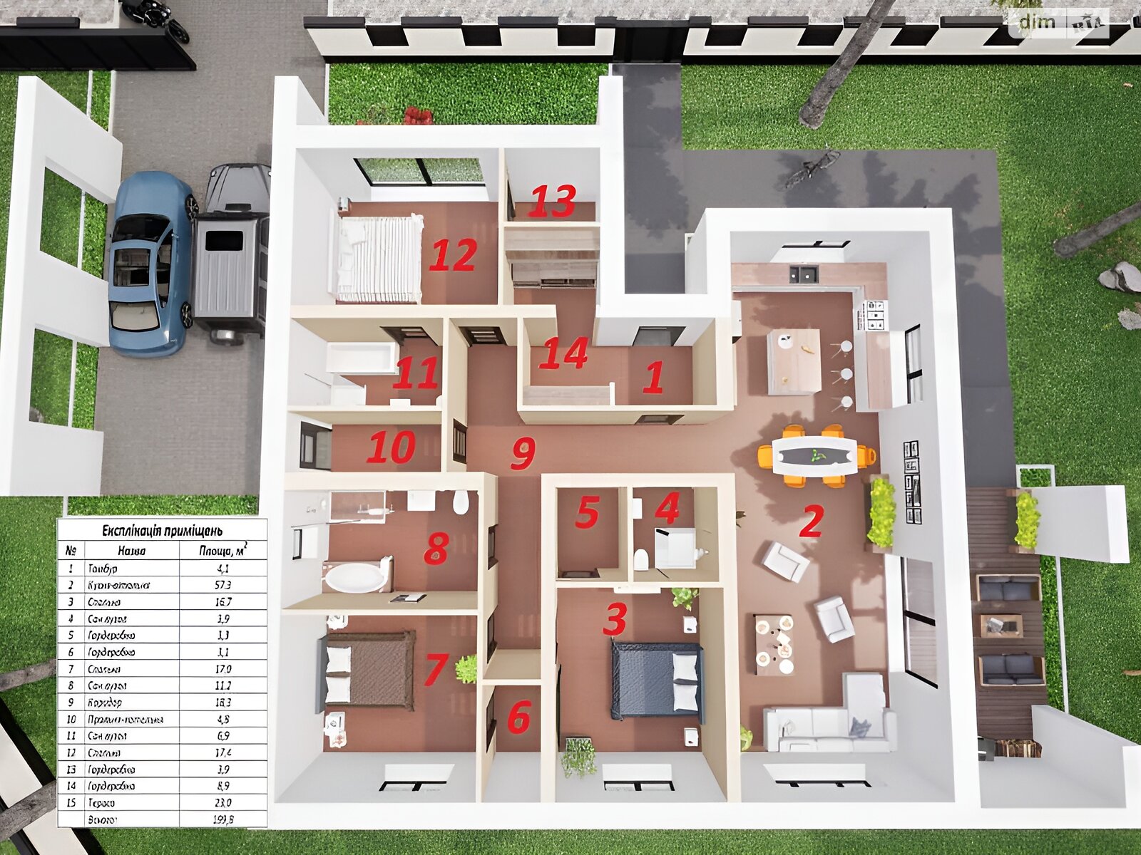 двоповерховий будинок, 176 кв. м, цегла. Продаж у Дмитрівці фото 1