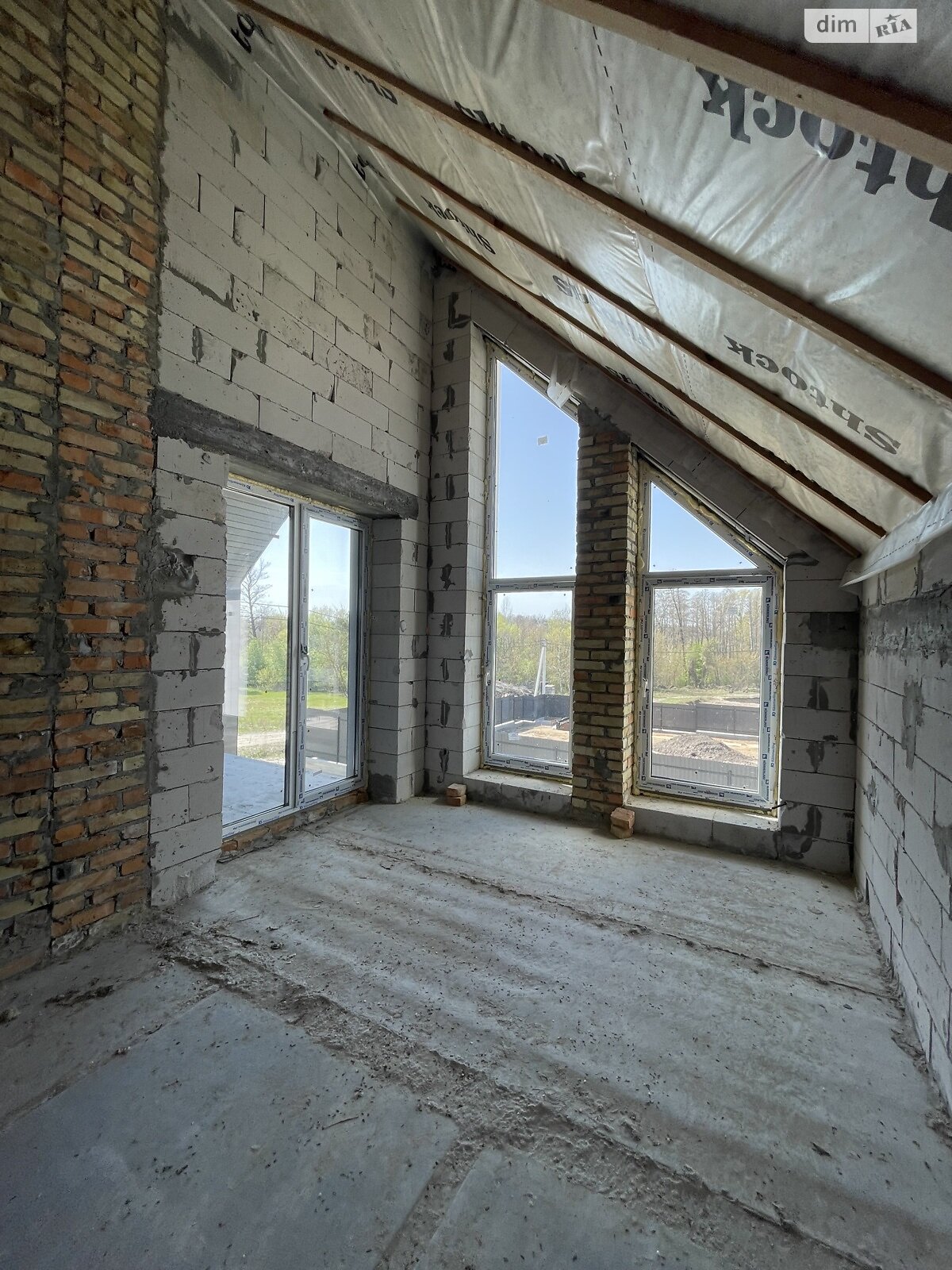 двухэтажный дом с балконом, 110 кв. м, газобетон. Продажа в Дмитровке фото 1 двухэтажный дом с балконом, 110 кв. м, газобетон. Продажа в Дмитровке фото 1