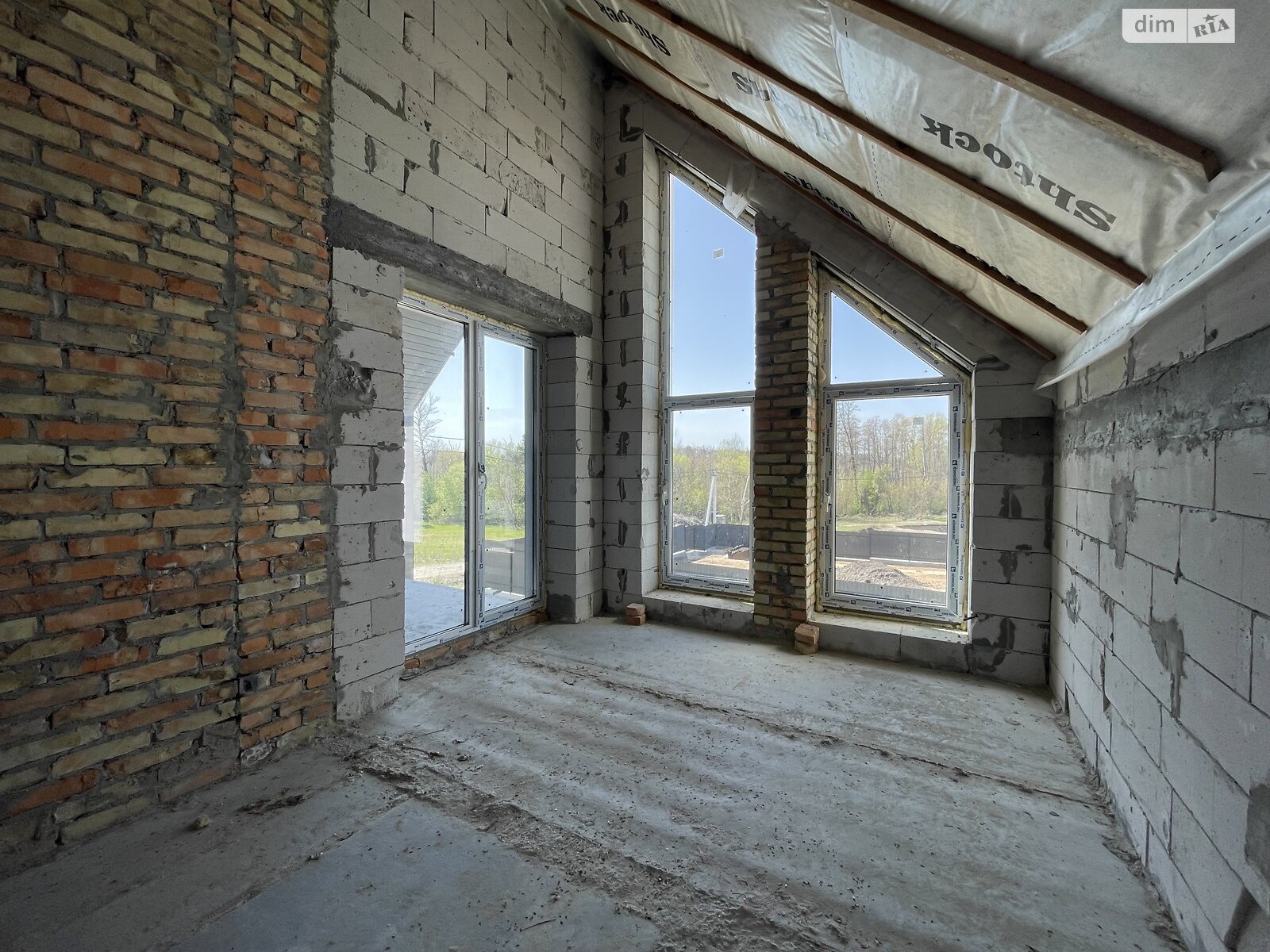 двухэтажный дом с балконом, 110 кв. м, газобетон. Продажа в Дмитровке фото 1 двухэтажный дом с балконом, 110 кв. м, газобетон. Продажа в Дмитровке фото 1