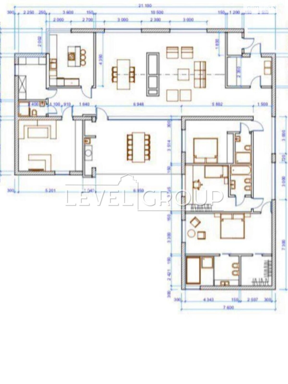 одноэтажный дом с верандой, 260 кв. м, кирпич. Продажа в Дмитровке фото 1